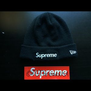 Supreme x New Era Box Logo Beanie (FW16) Black